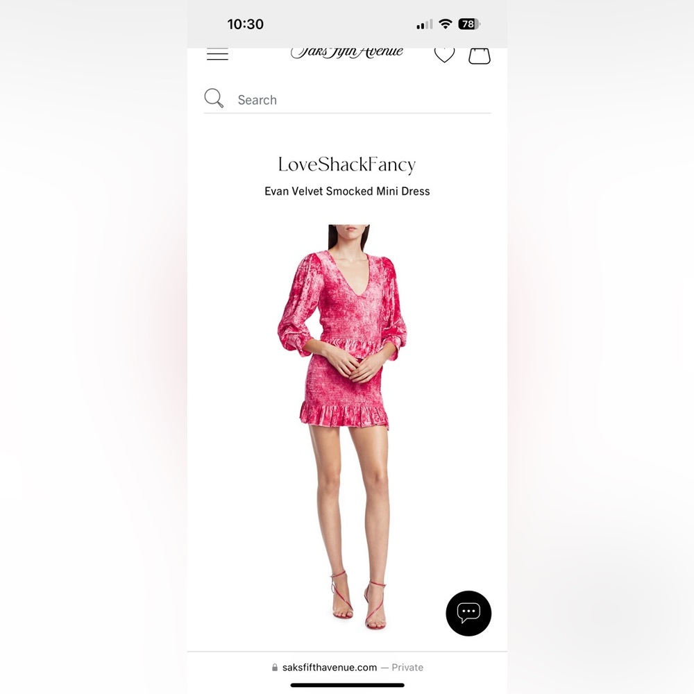 Evan smocked mini dress love shack fancy